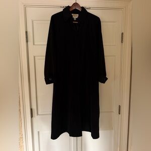 Talbots Classic Black Long Sleeve Rain Coat